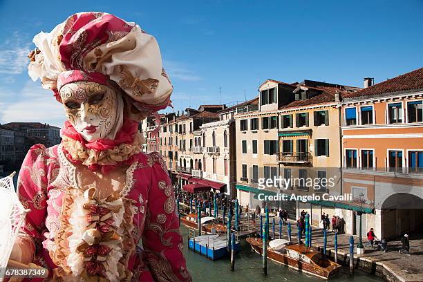 mask during venice carnival, venice, unesco world heritage site, veneto, italy, europe - venice carnival 2013 stock pictures, royalty-free photos & images
