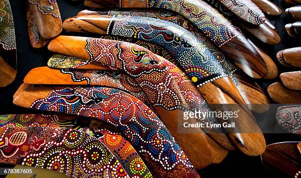 boomerangs, victoria station market, victoria, australia, pacific - momentos stock pictures, royalty-free photos & images