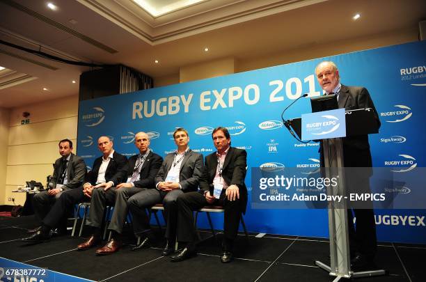 TalkSport's John Taylor hosts a talk with Head of Rugby Growth for the RFU Alistair Marks, Former England captain Lawrence Dallaglio, Mark Egan from...