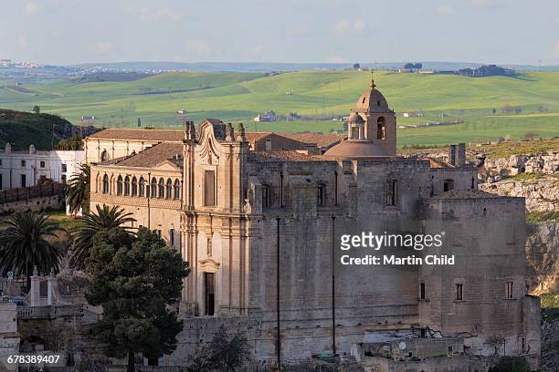 santagostino convent in the sassi area of matera, basilicata, italy, europe - santagostino foto e immagini stock