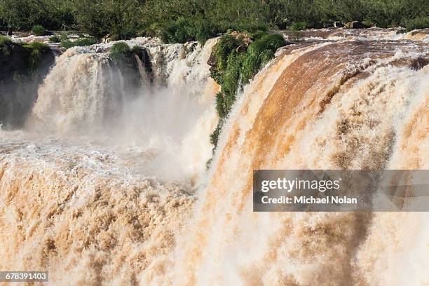 the devils throat (garganta del diablo), iguazu falls national park, unesco world heritage site, misiones, argentina, south america - throat photos stock-fotos und bilder