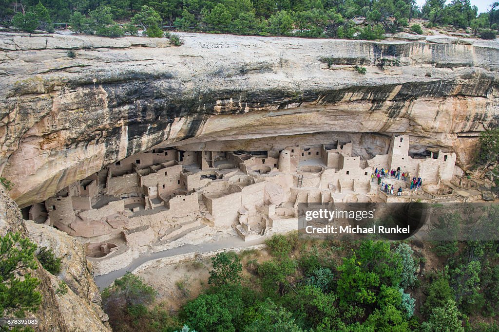 The Cliff Palace Indian dwelling, Mesa Verde National Park, UNESCO World Heritage Site, Colorado, United States of America, North America