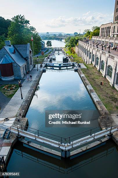 rideau canal, ottawa, ontario, canada, north america - ottawa locks stock pictures, royalty-free photos & images