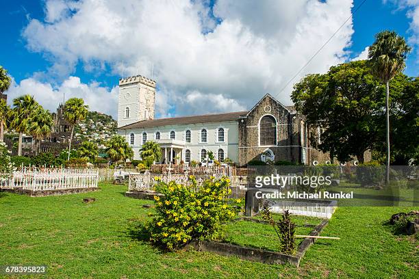 st. georges cathedral, kingstown, st. vincent, st. vincent and the grenadines, windward islands, west indies, caribbean, central america - kingstown fotografías e imágenes de stock