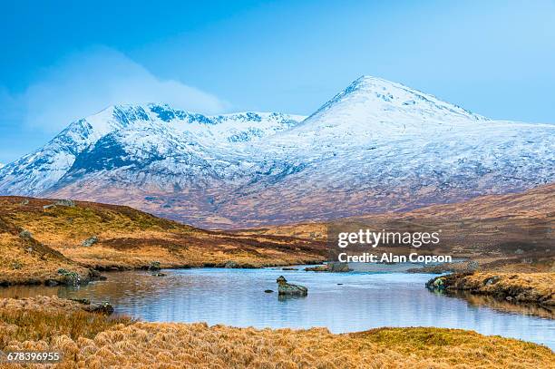 black mount from rannoch moor, argyll and bute, highlands, scotland, united kingdom, europe - alan copson stock pictures, royalty-free photos & images