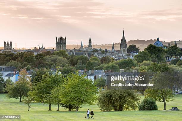 oxford from south park, oxford, oxfordshire, england, united kingdom, europe - spire stock pictures, royalty-free photos & images