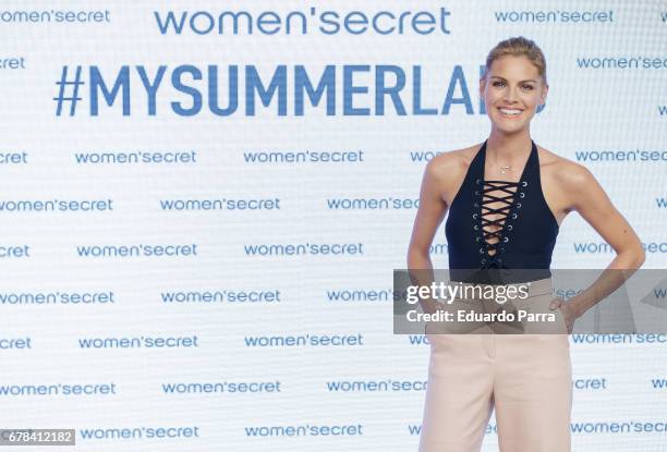 Actress Amaia Salamanca attends the 'Women'secret summer campaign' photocall at Mr. Fox studio on May 4, 2017 in Madrid, Spain.