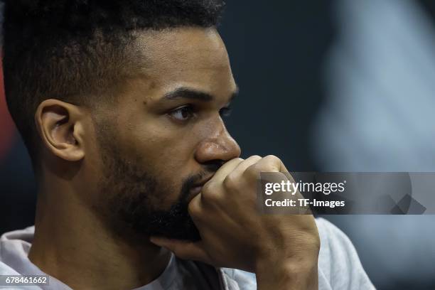 Evans Dwayne of Giessen 46ers looks on during the match between FC Bayern Muenchen and Giessen 46ers at Audi Dome on May 1, 2017 in Munich, Germany.