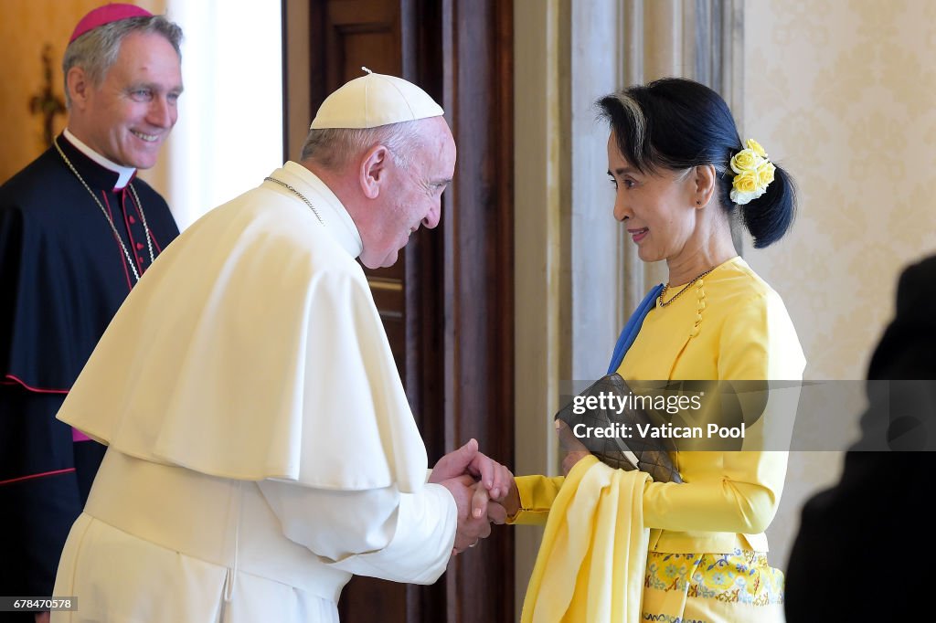Pope Francis Meets Daw Aung San Suu Kyi