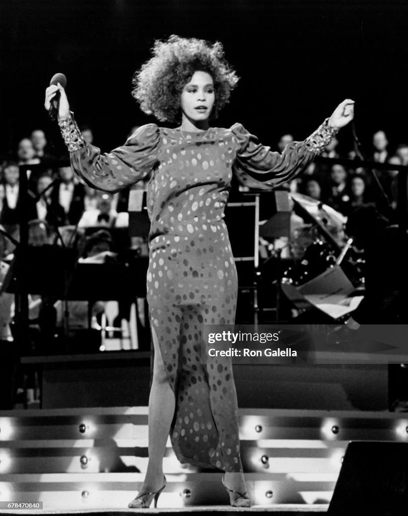 Whitney Houston performs at American Concert Celebration on July 4