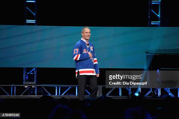 Time Inc. Executive Vice President and Chief Revenue Officer Brad Elders speaks onstage during Time Inc. NewFront 2017 at Hammerstein Ballroom on May...