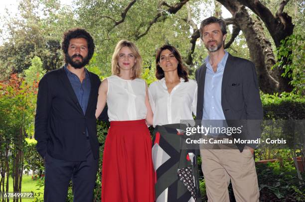 Francesco Scianna,Valeria Solarino Kim Rossi Stuart and Rike Schmid attend a photocall for 'Il Commissario Maltese' in Rome on May 4, 2017 in Rome,...