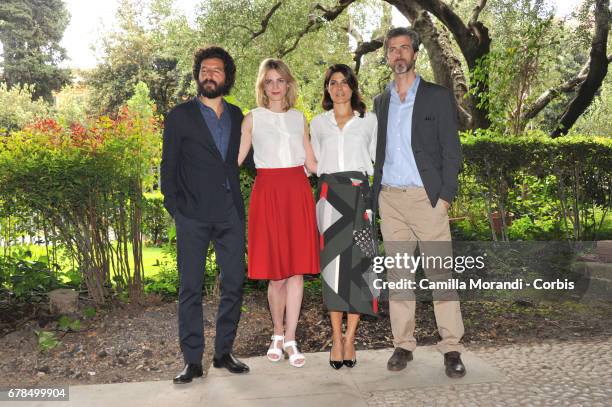 Francesco Scianna,Valeria Solarino Kim Rossi Stuart and Rike Schmid attend a photocall for 'Il Commissario Maltese' in Rome on May 4, 2017 in Rome,...