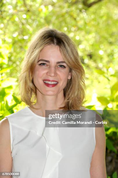Rike Schmid attends a photocall for 'Il Commissario Maltese' in Rome on May 4, 2017 in Rome, Italy.