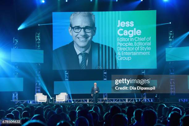 And Entertainment Weekly Editorial Director Jess Cagle speaks onstage during Time Inc. NewFront 2017 at Hammerstein Ballroom on May 4, 2017 in New...