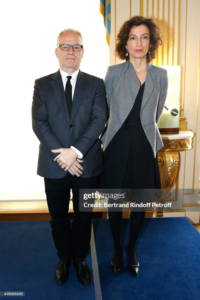 Audrey Azoulay, French Minister of Culture and Communication Hosts A Reception For The Cannes Film Festival