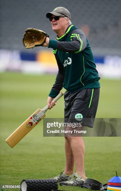 John Bracewell, Head Coach of Ireland during an England & Ireland Nets Session at The Brightside Ground on May 4, 2017 in Bristol, England.