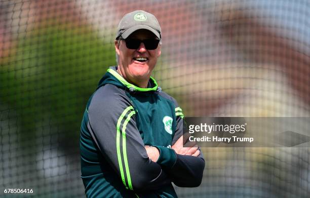 John Bracewell, Head Coach of Ireland during an England & Ireland Nets Session at The Brightside Ground on May 4, 2017 in Bristol, England.