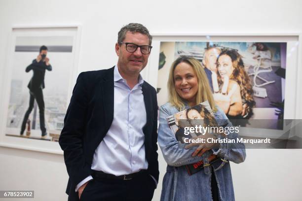 Sonja Kirchberger and Kai Diekmann attend teh 'Foto.Kunst.Boulevard' exhibition preview and opening at Martin-Gropius-Bau on May 4, 2017 in Berlin,...