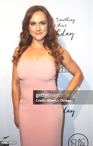 Actress/producer Selah Victor arrives for the Premiere Of Penny Black Promotions' "A Little Something For Your Birthday" held at Pacific Design...