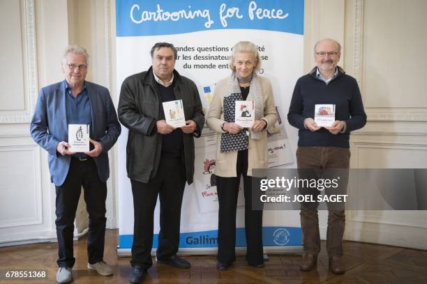 Former European MP Daniel Cohn-Bendit, French historian Benjamin Stora, French philosopher Elisabeth Badinter and and French journalist Eric...