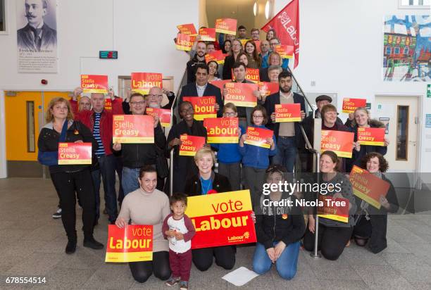 Labour candidate Stella Creasy launches her general election campaign in her Walthamstow constituency at Frederick Bremner school on May 03, 2017 in...