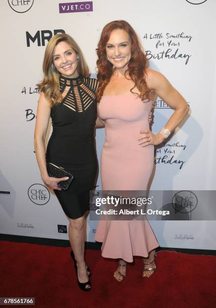 Actress Jen Lilley and actress/producer Selah Victor arrive for the Premiere Of Penny Black Promotions' "A Little Something For Your Birthday" held...