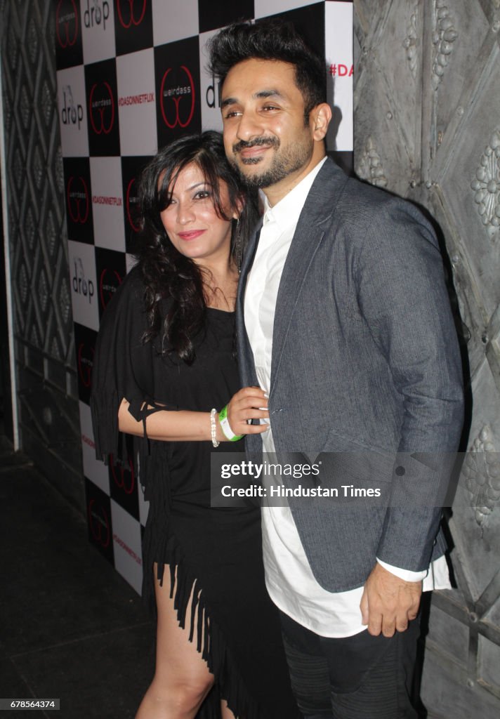 Bollywood actor Vir Das with his wife Shivani Mathur during the party ...