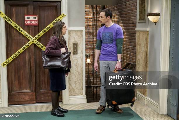 The Gyroscopic Collapse" -- Pictured: Bernadette and Sheldon Cooper . After Leonard, Sheldon and Wolowitz celebrate the completion of the top secret...