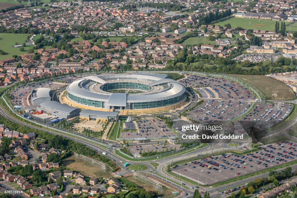 Aerial photograph of the GCHQ, Government Communications Headquarters.