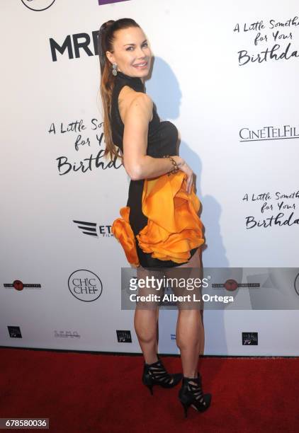 Actress Jon Mack arrives for the Premiere Of Penny Black Promotions' "A Little Something For Your Birthday" held at Pacific Design Center on May 3,...