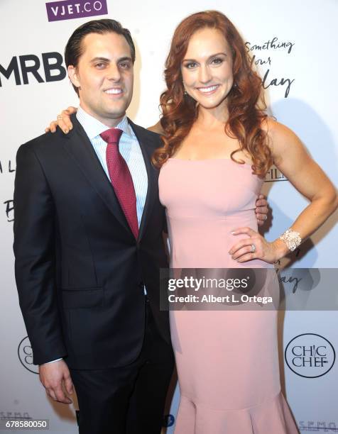 Actress/producer Selah Victor and husband arrive for the Premiere Of Penny Black Promotions' "A Little Something For Your Birthday" held at Pacific...