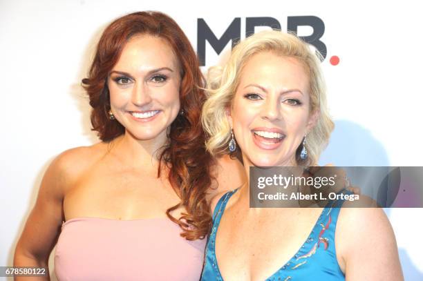 Actress/producer Selah Victor and actress Sharon Stone arrive for the Premiere Of Penny Black Promotions' "A Little Something For Your Birthday" held...