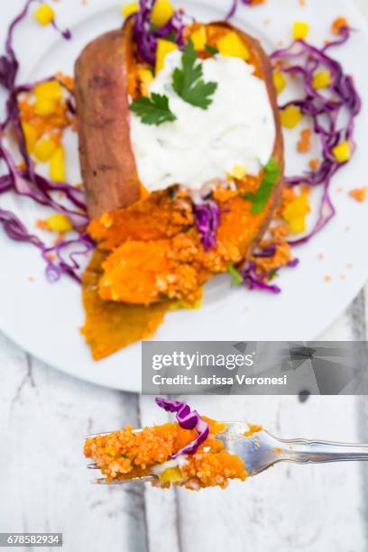 sweet potato kumpir - larissa veronesi bildbanksfoton och bilder