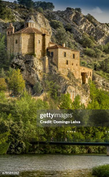 hermitage of san saturio in soria, spain - tranquilidad imagens e fotografias de stock