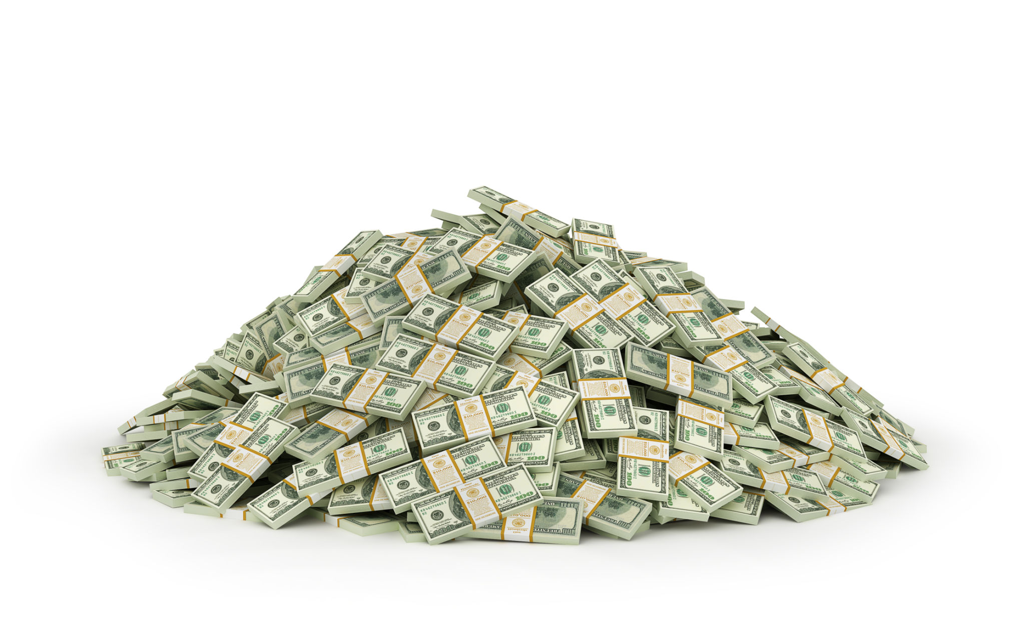 Stacks of Hundred US Dollars. 3d illustration Stacks of Hundred US Dollars. 3d illustration