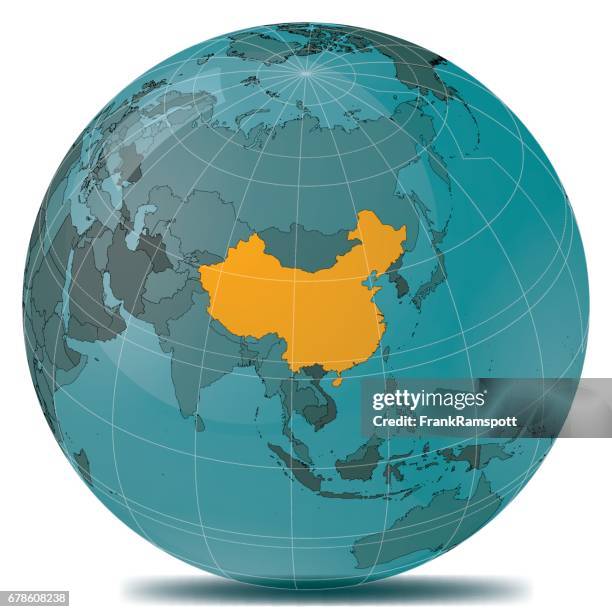 china highlight planetenerde - map of china stock-grafiken, -clipart, -cartoons und -symbole