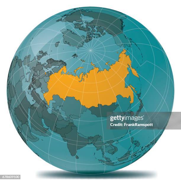 russia highlight planet earth - russia stock illustrations