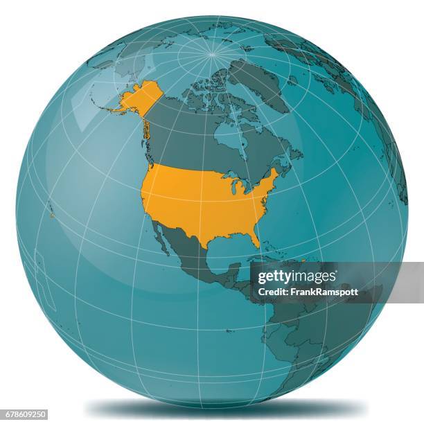 usa highlight planet earth - globe usa stock illustrations