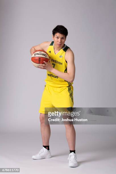 Ramu Tokashiki of the Seattle Storm poses for a portrait during media day on May 3, 2017 at Key Arena in Seattle, Washington. NOTE TO USER: User...
