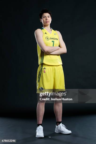 Ramu Tokashiki of the Seattle Storm poses for a portrait during media day on May 3, 2017 at Key Arena in Seattle, Washington. NOTE TO USER: User...