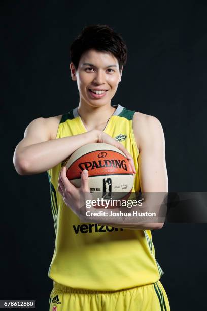 Ramu Tokashiki of the Seattle Storm poses for a portrait during media day on May 3, 2017 at Key Arena in Seattle, Washington. NOTE TO USER: User...