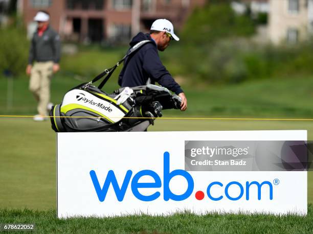 Course scenic view of tournament branding on the practice range during the final round of the Web.com Tour United Leasing & Finance Championship at...