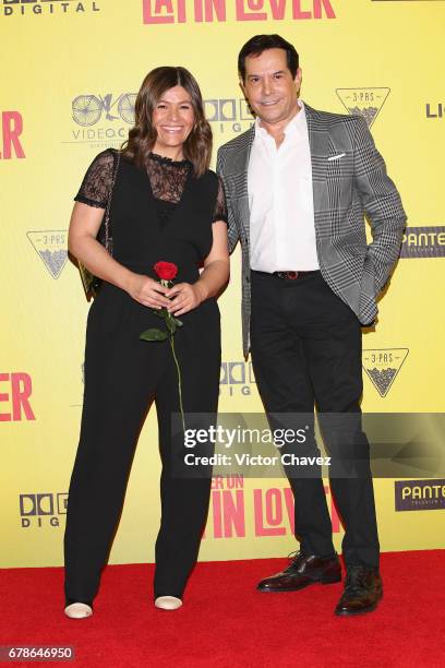 Martha Figueroa and Juan Jose Origel attend the "How To Be A Latin Lover" Mexico City premiere at Teatro Metropolitan on May 3, 2017 in Mexico City,...