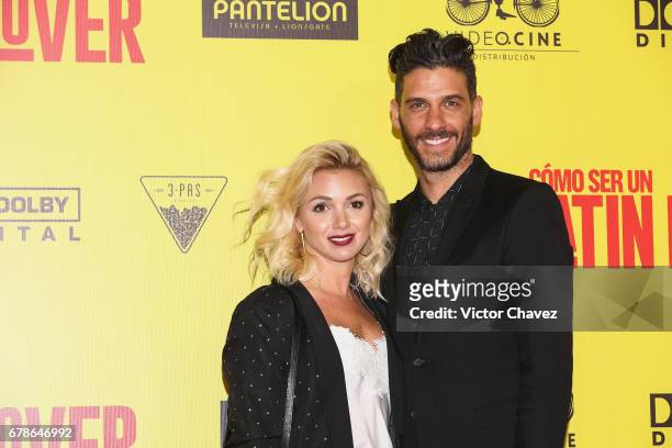 Karla Guindi and Erick Elias attend the "How To Be A Latin Lover" Mexico City premiere at Teatro Metropolitan on May 3, 2017 in Mexico City, Mexico.