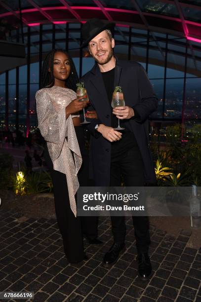 And Mr Hudson attend as Belvedere launches the Sunset Sessions at The Sky Garden City Garden Bar on May 4, 2017 in London, England.