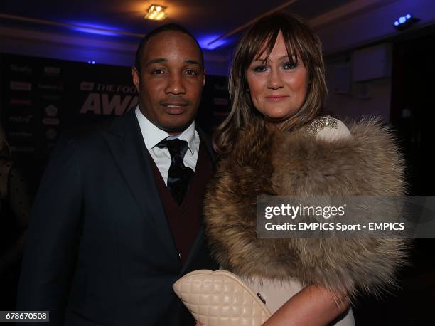 Blackpool Paul Ince and wife Claire pose for photos prior to the Football League Awards