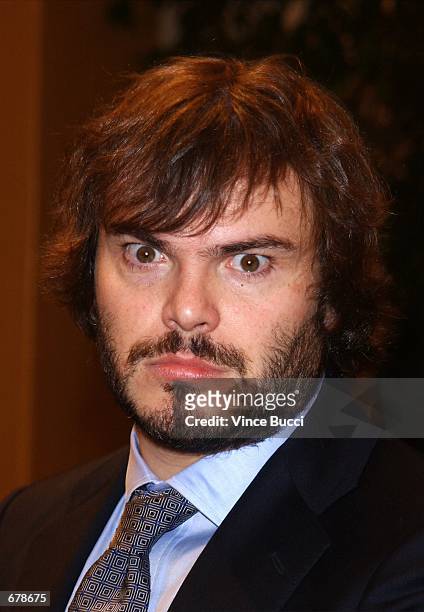 Actor Jack Black attends the premiere of the film "Shallow Hal" November 1, 2001 in Los Angeles, CA.