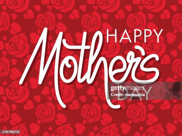 mother's day - mothers day text art stock illustrations