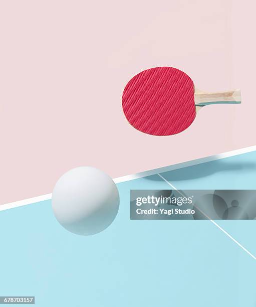 table tennis / ping pong - racquet stockfoto's en -beelden